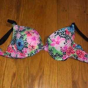 A floral PINK bra